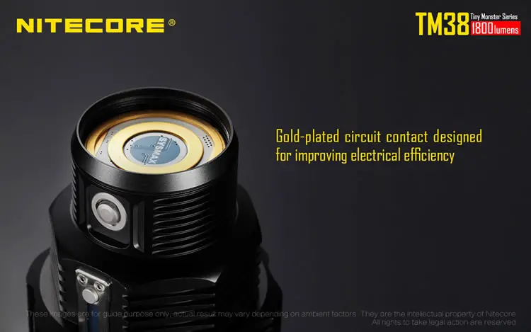 Поисковый светильник NITECORE TM38 Cree XHP35 HI D4 MAX. 1800LM светодиодный фонарь 1400 измеритель перезаряжаемый светодиодный фонарь с аккумулятором