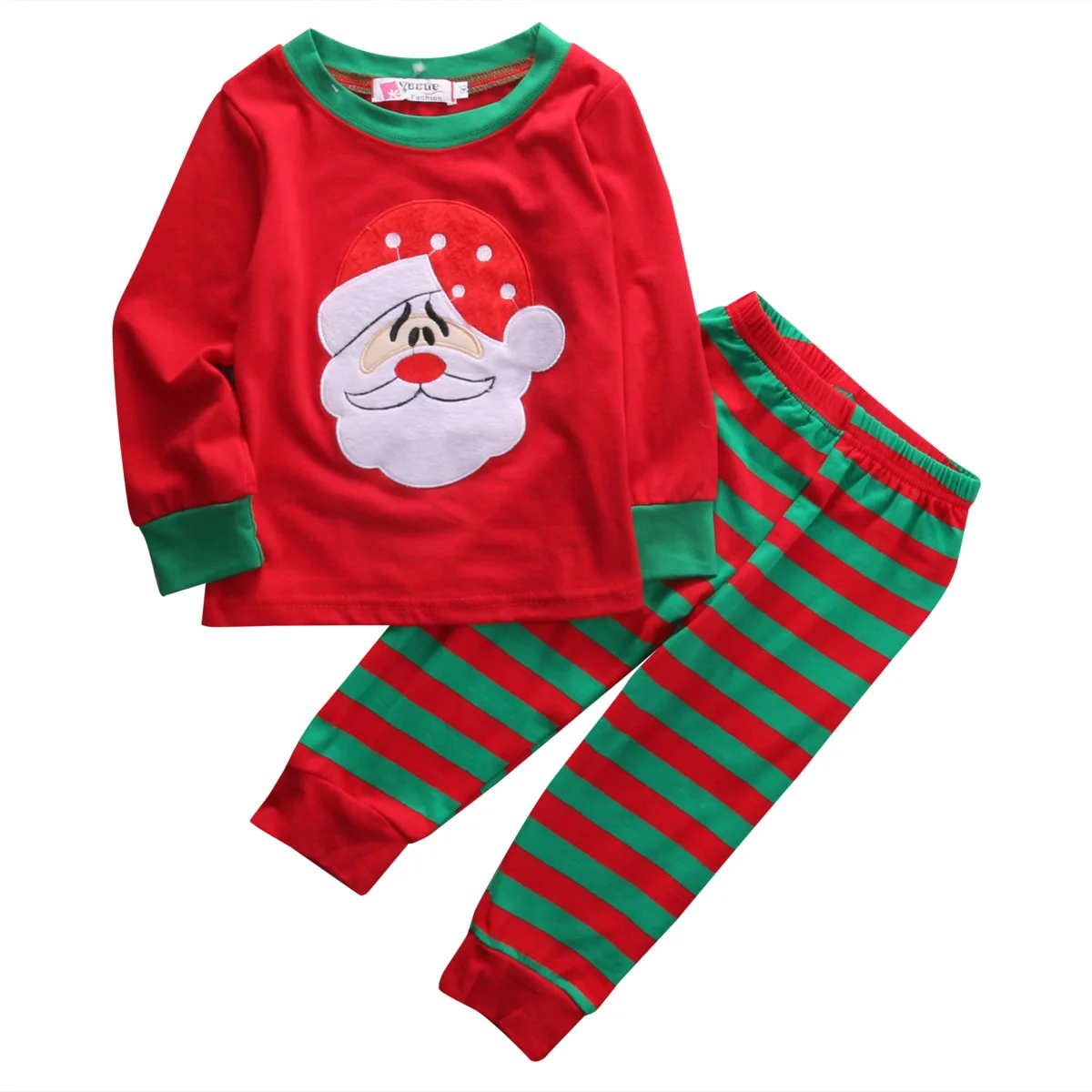 Комплект детской рождественской одежды из 2 предметов, Рождественская футболка для маленьких мальчиков и девочек топы+ штаны, одежда для малышей