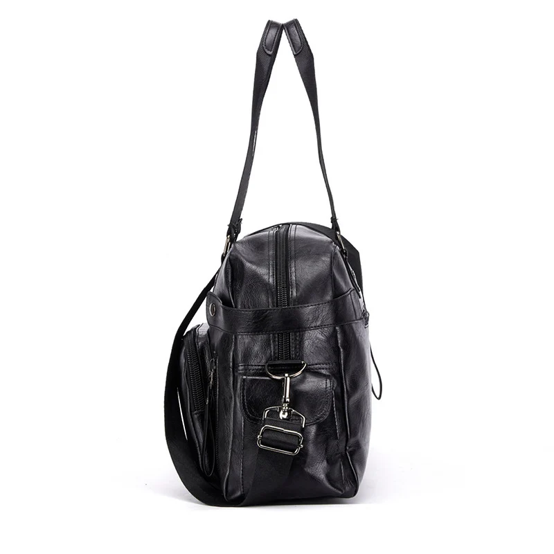 Wellvo, мужская деловая сумка, большая, сумка-тоут, для путешествий, мессенджер, для ноутбука, из искусственной кожи, вещевые сумки, мужская сумка через плечо, для мужчин, XA8C