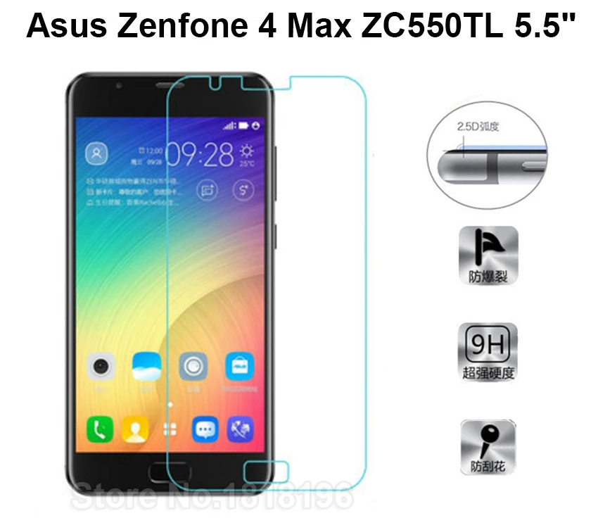 

For Asus Zenfone 4 Max ZC550TL Tempered Glass Screen Protector Phone Film For Asus Zenfone 4 Max Plus x015d ZC550TL 5.5 Glass