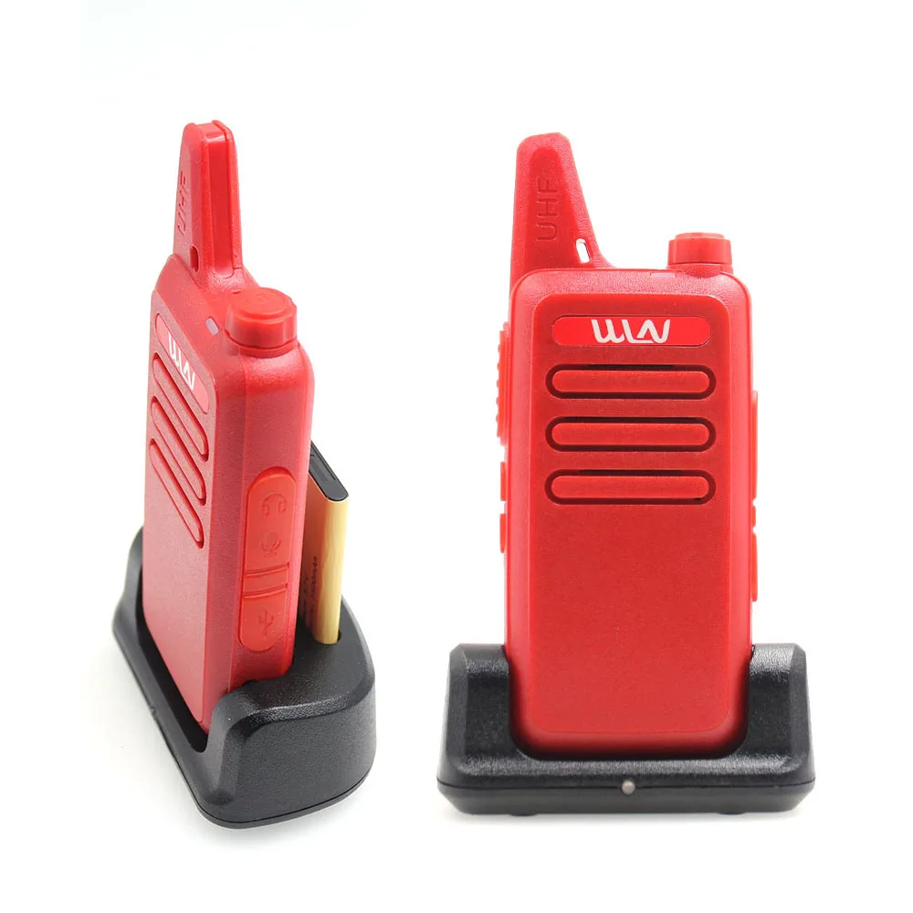 2 шт Красный WLN KD-C1 портативная рация UHF400-470MHz 5 Вт 16 каналов KDC1 мини трансивер ультра-тонкий детский радиоприемник