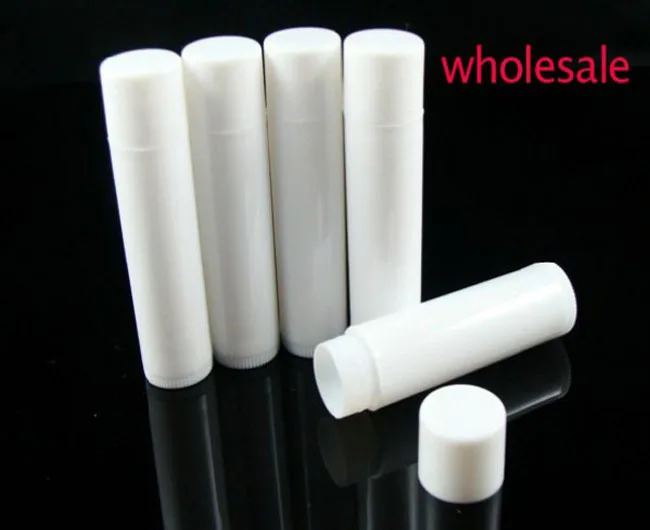 free shipping 50 pcs/lot Plastic whitelipstick tube 5ml lip balm tube, empty  white lipstick tubefor cosmetic packing HZ02 new 200pcs lot diy lipstick fashion cool lip tubes containers transparent mixed color empty lip balm tubesfree shipping hz