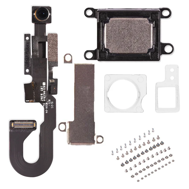 

1set Front Facing Camera For iPhone 7 8 Plus Proximity Light Sensor Flex Ribbon Cable +Earpiece Speaker Metal Bracket +Screws