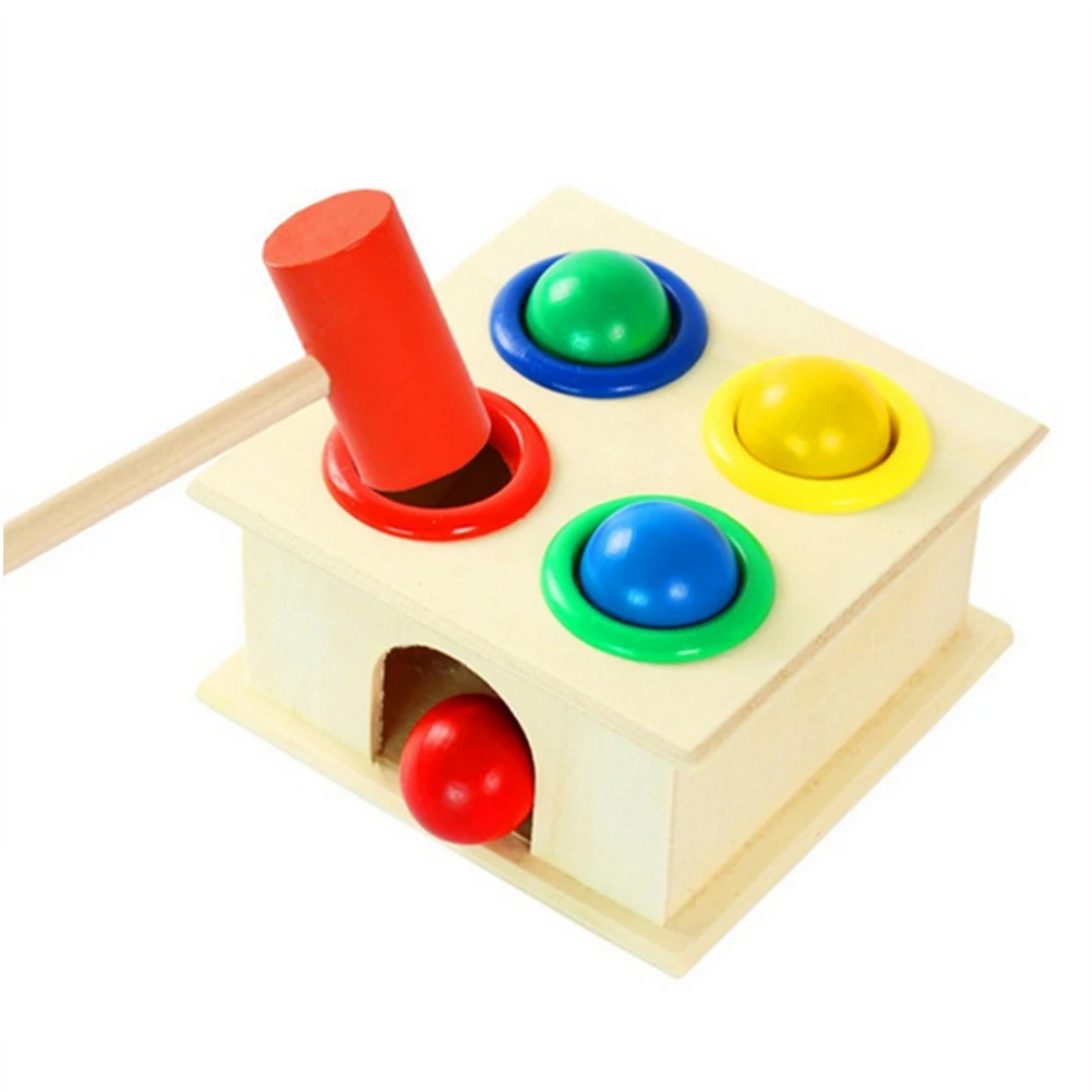 

Original Hammering Wooden Ball+Hammer Box Children Early Learning Educational Toys Funny Developmental Toy Brinquedos Educativos