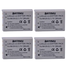 Hoge capaciteit 3.7 V 1200 mAh Li-Ion Batterijen (4-PACK) EN-EL5 ENEL5 EN EL5 voor Nikon Coolpix 3700 Coolpix 4200 5200 Coolpix 5900