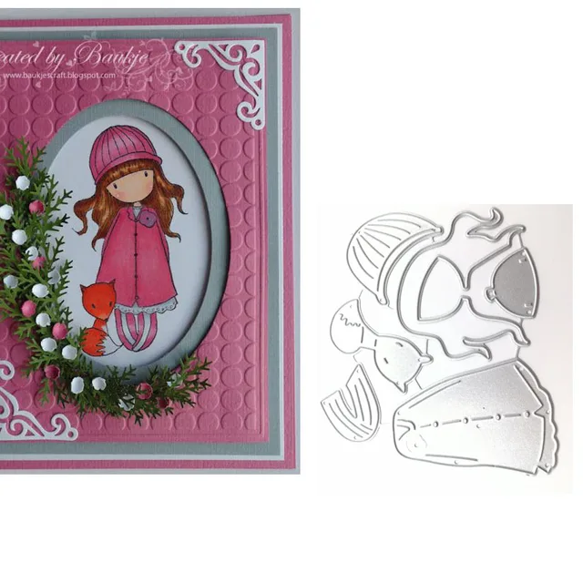 Half Price 2019 new metal cuttings dies DIY paper doll dies lovely baby girl for scrapbooking