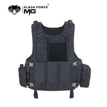 MGFLASHFORCE Airsoft Tactical Vest Plate Carrier Swat Fishing Hunting Military Army Armor Police Molle Vest 1