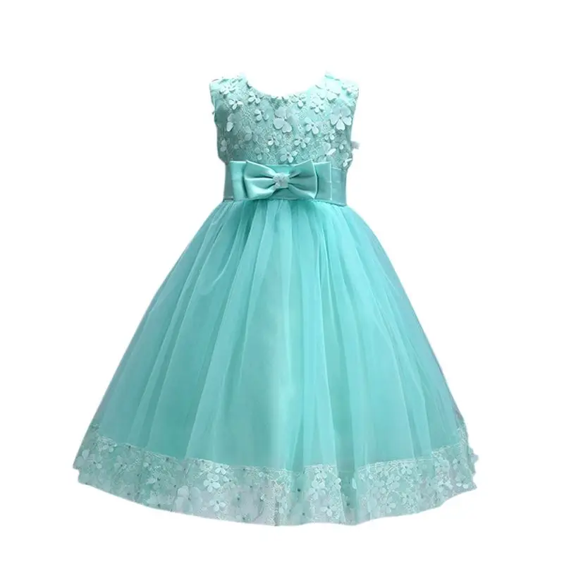 

Summer Lovely Kids Girls Dress Baby Sweet Wedding Dresses Lace Party Vesitod Series Costume 1-8Years 6 Colors
