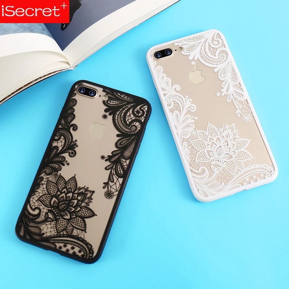 ISecret кружева цветок чехол для iphone 5 5s SE 6 6S 7 8 плюс телефон Роскошный мягкий