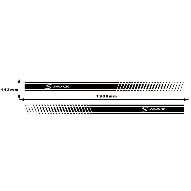 Стильная наклейка на тело автомобиля, Виниловая наклейка на тело, гоночная наклейка в полоску для Ford Smax S-max, автомобильные аксессуары