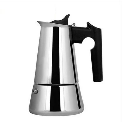 Горшок moka, уплотненный, 304, нержавеющая сталь, Moka, бытовой, ручной, кофейник, итальянская индукционная плита, газовая,, 040