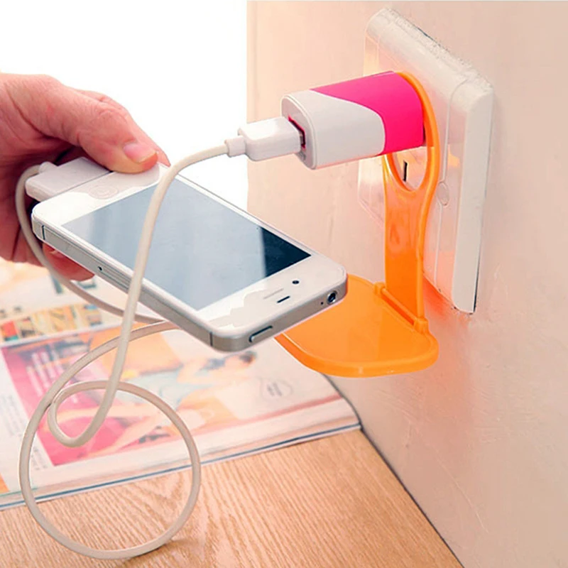 

1Pcs Mobile Phone MP3 MP4 Holder Random Delivery Mobile Phone Holder Hangs Wall Charging Holder for Tablet Cellphone