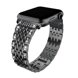 ASHEI rhinestone Алмазный нержавеющей стали ремешки для Apple Watch 3 полосы 42 мм 38 мм металлический ремешок браслет для iWatch серии 2 1