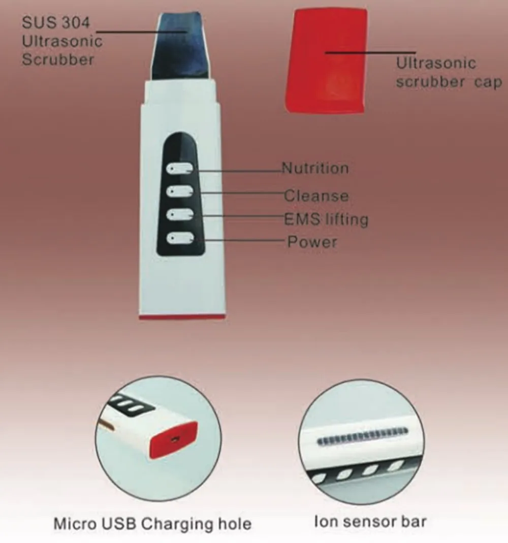 Мини-очиститель для лица ультразвуковая электронная система контроля ионная очистка кожи скруббер пилинг-эксфолиант микродерабразивная подъемная система красота машина