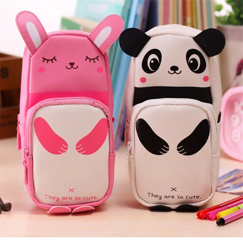 

Cute Panda Large Capacity Pen Pencil Case Pen Box School Stationery Makeup Cases Cosmetic Bag Zipper Pencil Case Storage Supply