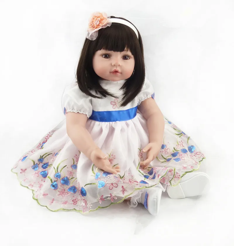 

NPK Soft Silicone 55CM Reborn Dolls Reborn Bebe Handmade Realistic Lifelike Real Vinyl Silicone Newborn Alive Doll For Children