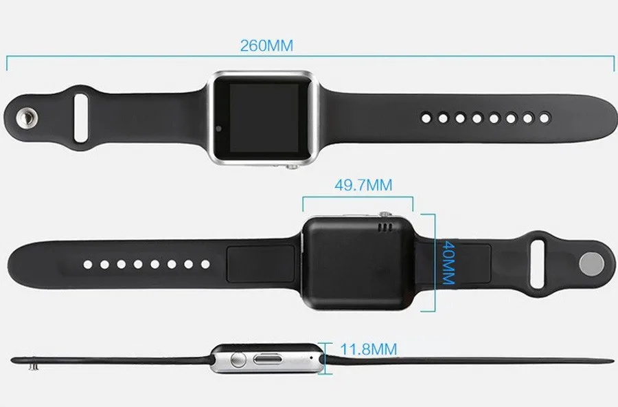 Bluetooth A1 Смарт часы спортивные наручные часы Поддержка 2G SIM TF камера Smartwatch для телефона Android PK GT08 DZ09 Q18 Y1 V8