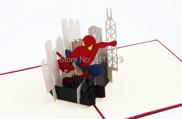  Freeshipping 5pc/lot 13x15cm handmade exquisite 3D fold up party greeting invitation card kids chil - 32728452924