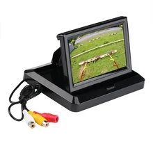 Monitor LCD 5 “Car Rear View Monitor TFT LCD A Colori Pieghevole Monitor Inverso Dell’automobile Della Macchina Fotografica con 2 Uscita Video