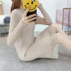 2019 новая мать одежда свитер для женщин пуловер свободные полосы вязаный шерсть Базовая футболка свитер плюс