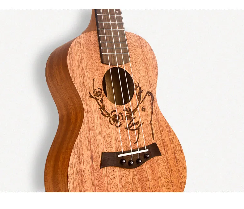 Ukulelele21/23 дюйма концертная Мини электрическая акустическая гитара 4 струны Ukelele