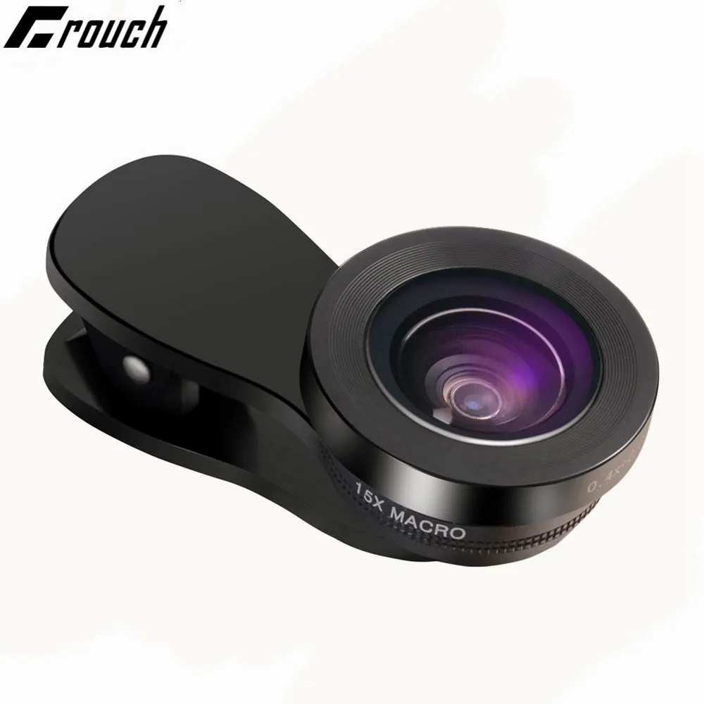 Fisheye 2 in 1 Professional HD Phone Camera Lens Kit 0.4 0.6X Wide