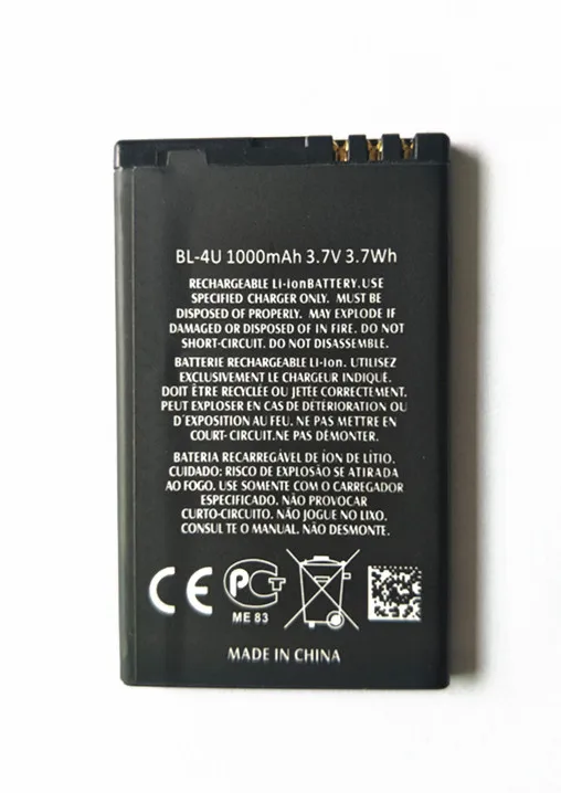 2019 Новый ооз 100% оригинальный BL 4U телефон Батарея для Nokia BL4U E66 C5 03 5530 5730 Замена
