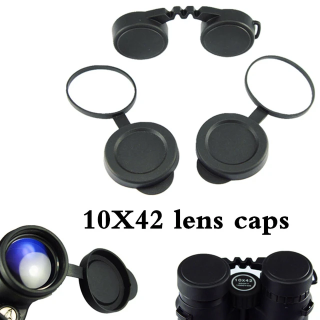 Professional 10x42 Binoculars Lens Caps Objective Protective Rubber