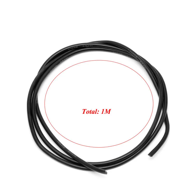 2 Metres 14 Gauge Black Red Silicone Rubber Wire 2M 14AWG Soft Silicone Cord Flexible Cable High Temperature Resistant Line (19)