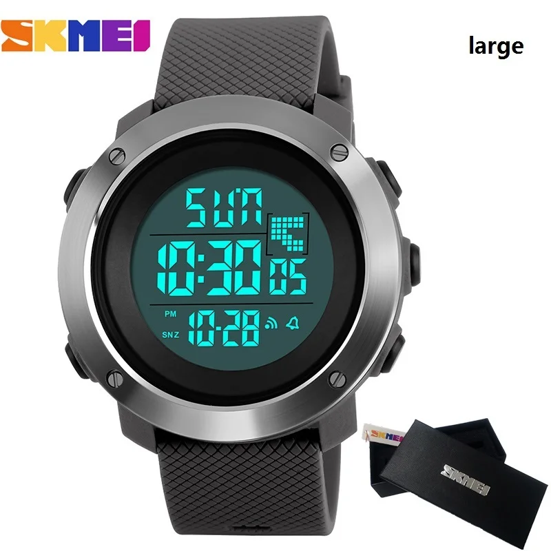SKMEI Военные Спортивные часы для мужчин лучший бренд класса люкс электронные светодиодный цифровые наручные часы Мужские часы для мужчин и женщин Relogio Masculino - Цвет: gray