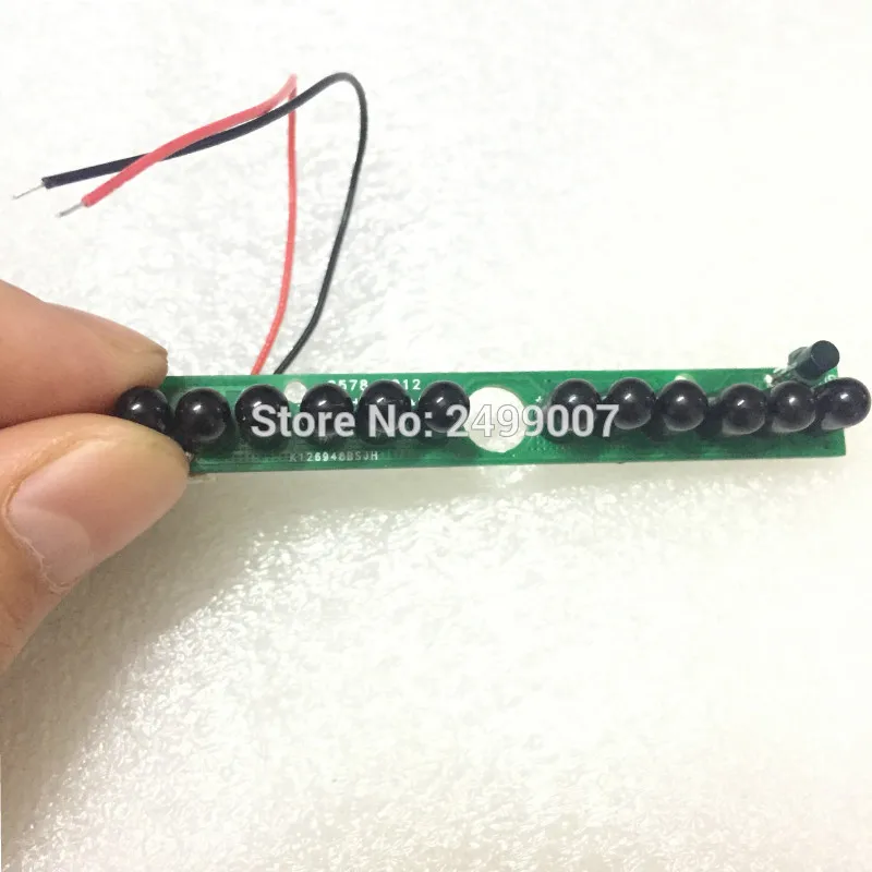 Lihmsek DC5V 12 шт. IR LEDs F3 мм инфракрасная светодиодная плата 940nm CCTV СВЕТОДИОДНАЯ Лампа
