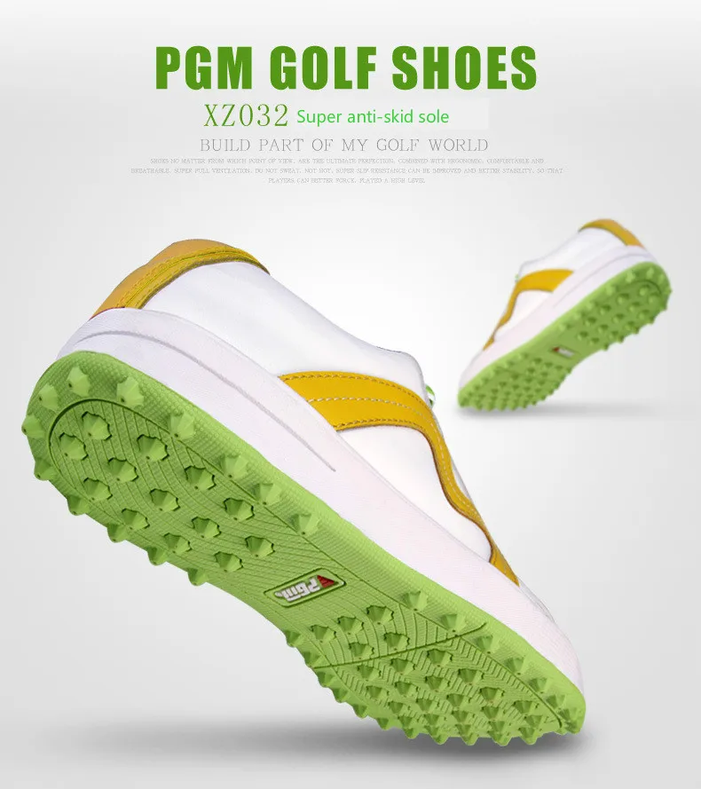 Новинка года; сезон лето; PGM; запатентованный дизайн; обувь для гольфа; женская обувь; нескользящая обувь; дышащая обувь для гольфа из ультрафибры