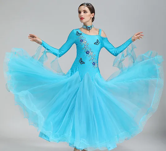 2018 Новое поступление современный танец костюм женские бальные юбка для танцев для взрослых Танго вальс Бальные Танцы костюм Вальс Танго