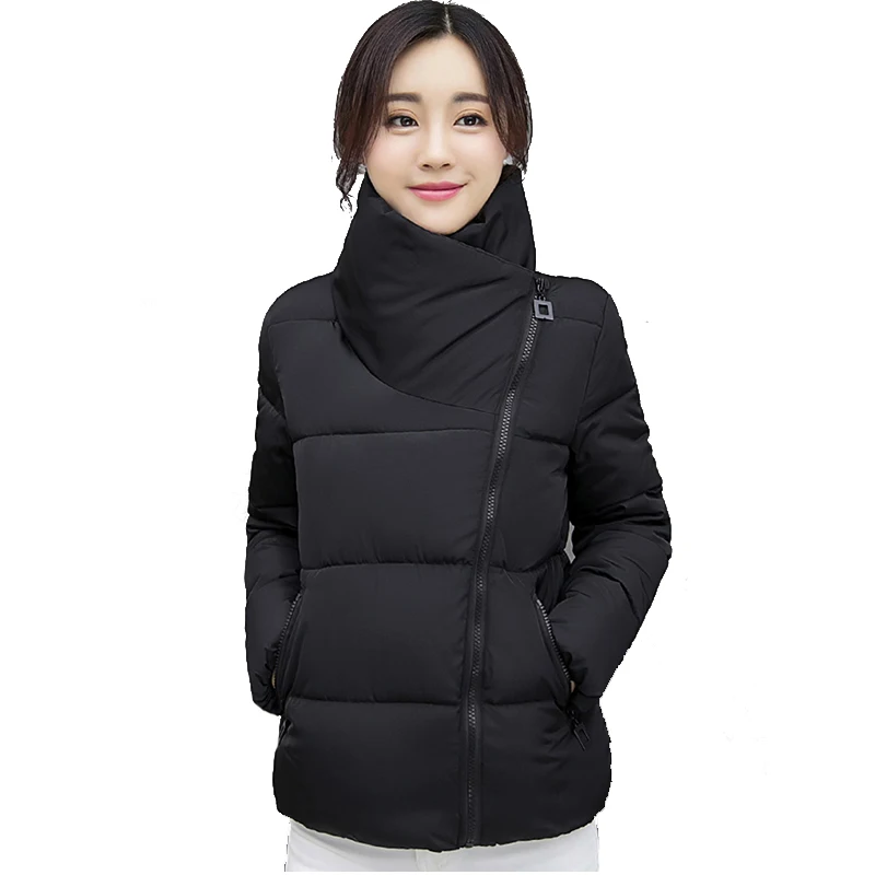 Stand Collar Winter Jacket Women Solid Stylish Womens Basic Jackets Outwear Autumn Short Coat Jaqueta Feminina Inverno 2018 New