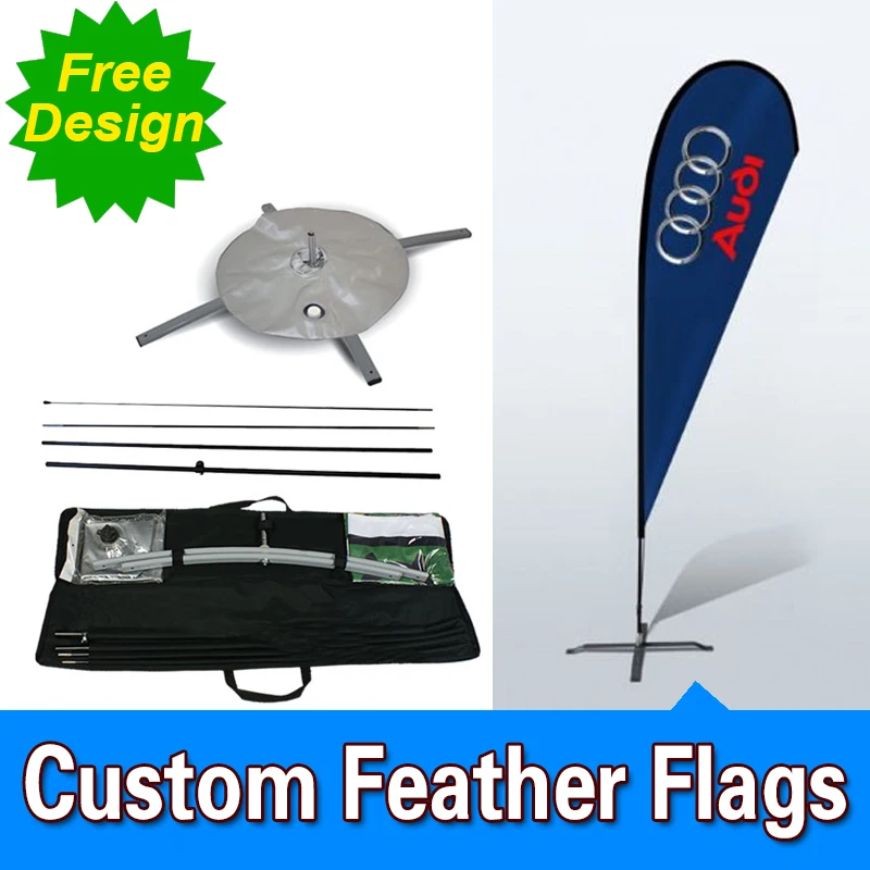 

Free Design Free Shipping Single Sided Cross Base Teardrop Flag Signs Advertising Flutter Flags Banners Tall Flags
