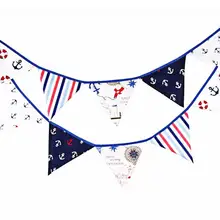 12 флагов 3,2 м Пиратская тема хлопок флаги баннер Гирлянда Свадебные/День рождения/детский душ вечерние украшения