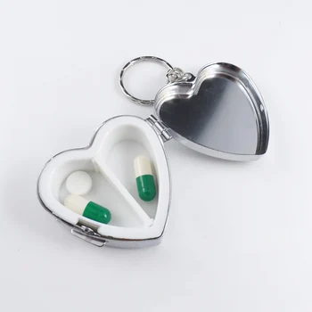 

Newly Pill Medicine Candy Box Case Storage Vitamin Container Metal Pocket Portable Organizer