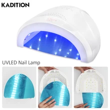 Kadition солнце-одна УФ-светодиодный светильник 48 Вт для маникюр, полировка ногтей инструменты ЖК-дисплей Дисплей лучший УФ светодиодный светильник Сушилка для ногтей 30 светодиодный s быстро сохнут
