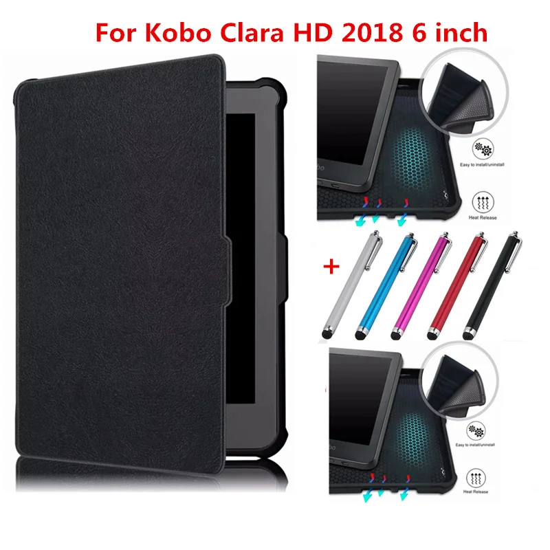 

Case For Kobo Clara HD Ereader PU Leather TPU Smart Wake Up Stand Cover For Kobo Clara HD Case Cover Hoesjes