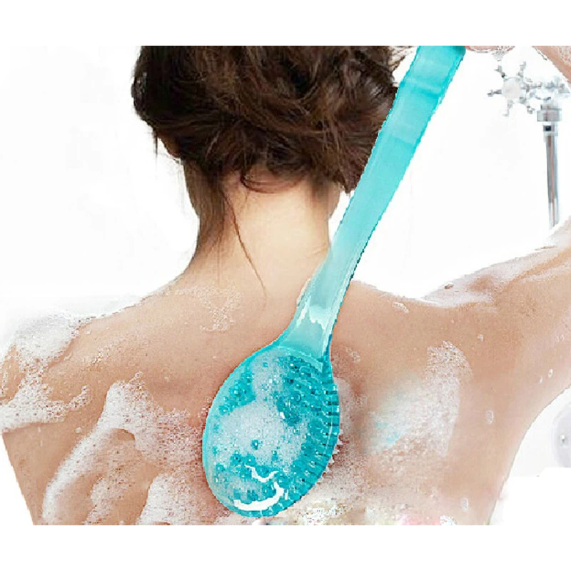 1pcs Long Handled Plastic Bath Brushes Skin Massage Shower Brush for