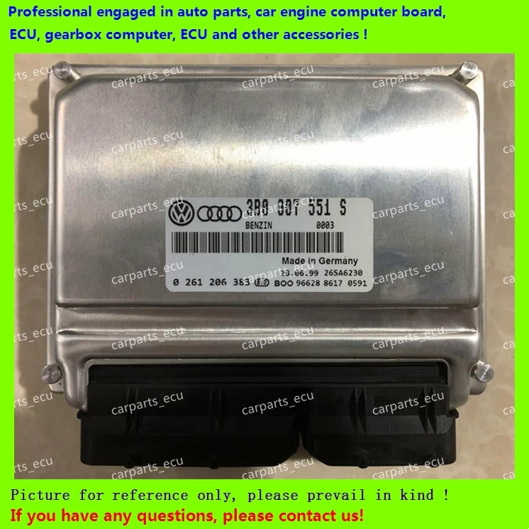 

For car engine computer board/VW Audi ECU/Electronic Control Unit/3B0907551S 0261206383/3B0907552AD/3B0 907 552 AD