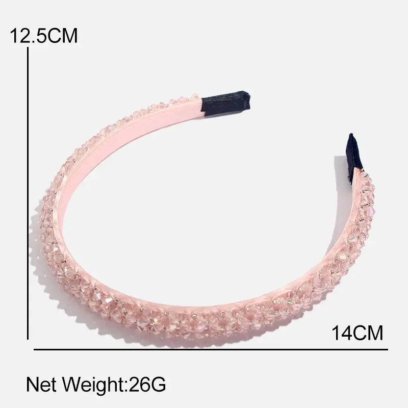 Flatfoosie Crystal Beaded Hair Band Fashion Headwear Girl Women Handmade Hair Accessories Headwear Party Wedding Headbands