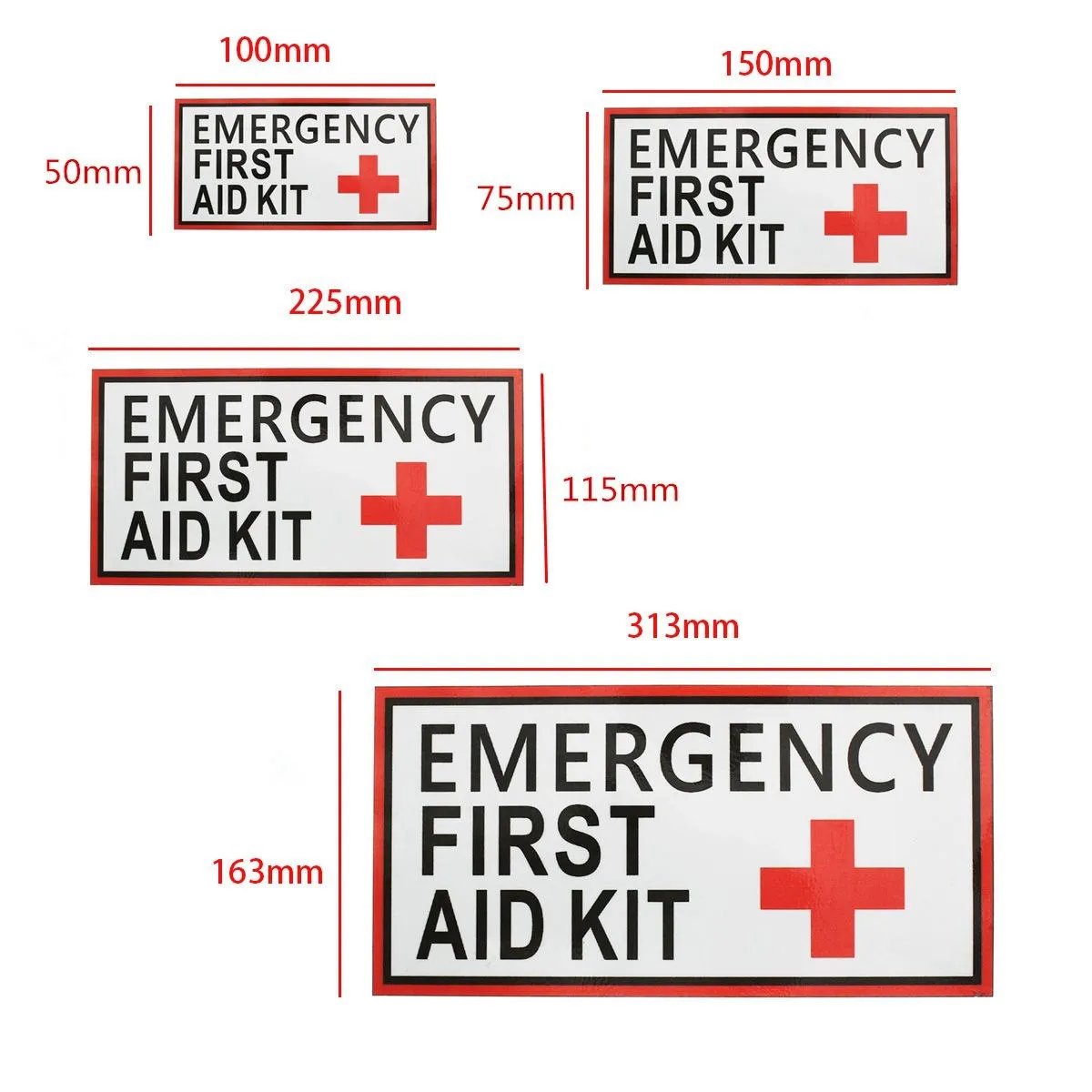 Аптечка первой помощи 4 размера 163x313 мм 75x115 50x225 мм|vinyl stickers|red cross stickersticker vinyl |