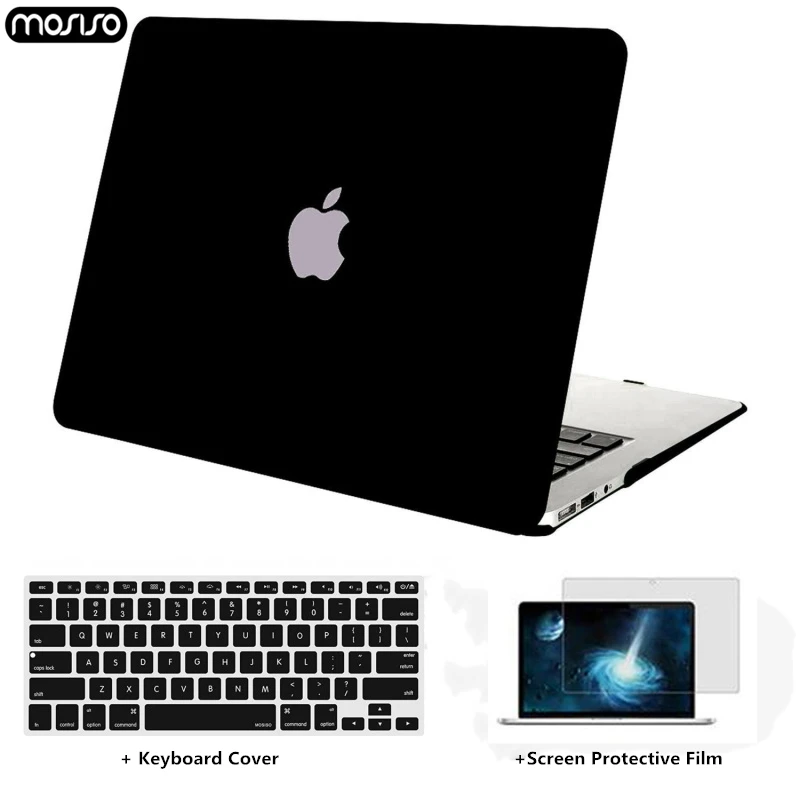 Прозрачный матовый чехол MOSISO для ноутбука Apple macbook Air Pro Retina 11 12 13 15 сумка + Крышка