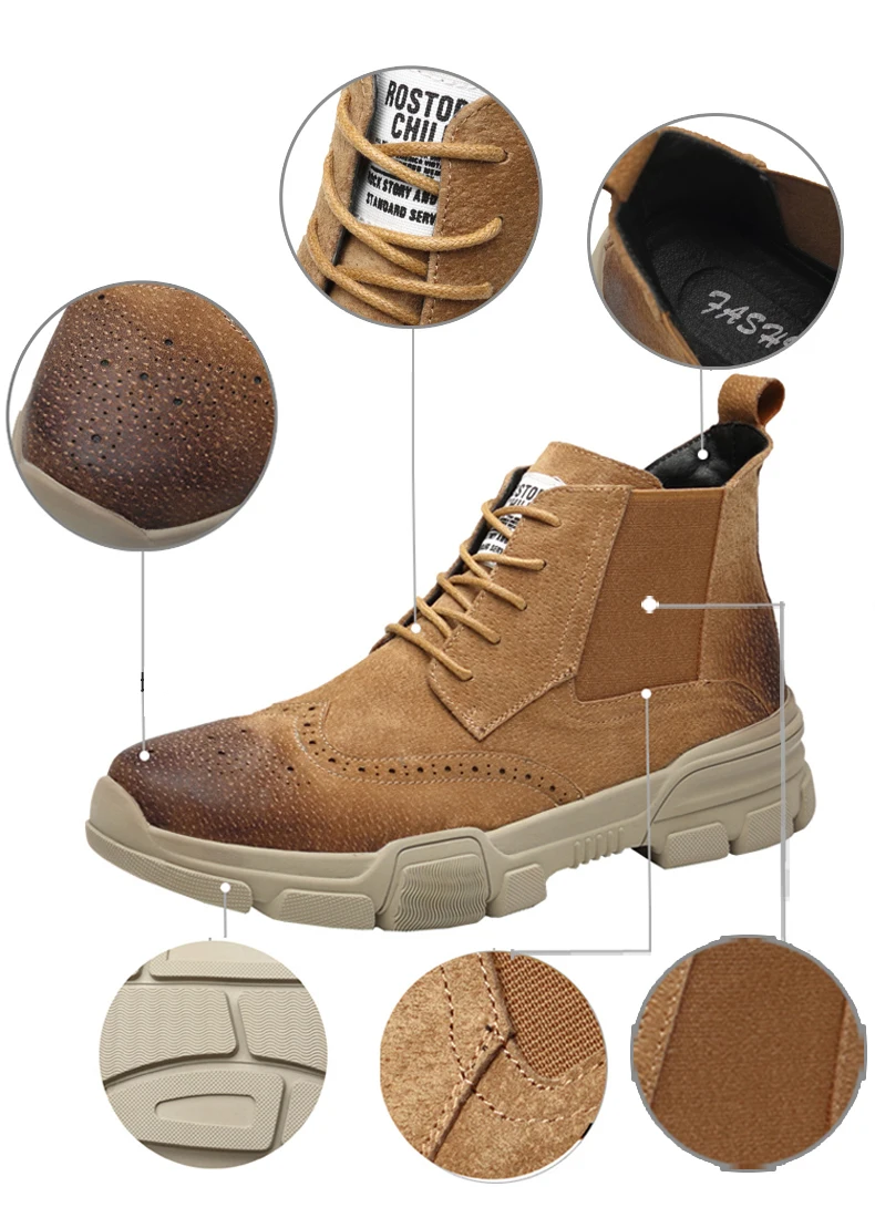 VRYHEID/Брендовые мужские ботинки из натуральной кожи осенне-зимние ботильоны модная обувь на шнуровке теплая Высокая мужская обувь на меху
