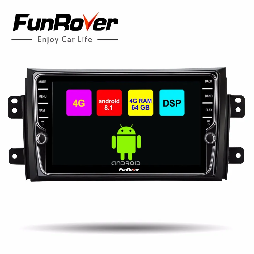 

Funrover android 8.1 car dvd multimedia player for SUZUKI SX4 SX-4 2006-2013 2 din car radio gps navigation stereo headunit DSP