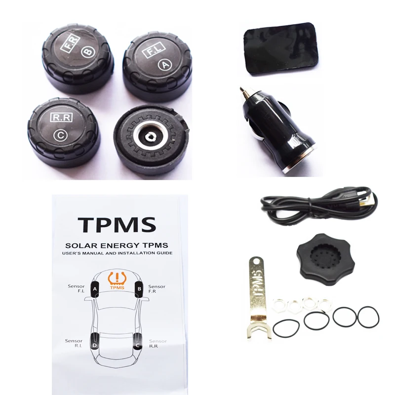 Беспроводная система TPMS на солнечной энергии автомобильная сигнализации