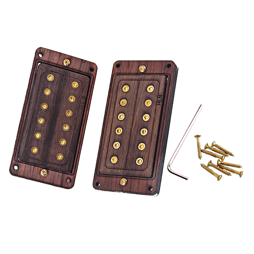 Rosewood Electric Guitar Humbucker Neck Bridge 6 String Pickup Set
