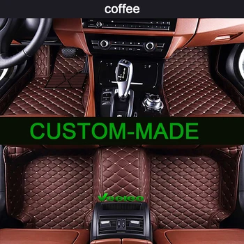 

6 Colors Leather Auto Floor Mats for Hyundai Santafe 7 Seats 2010-2012 All Weather Waterproof Anti-slip Car Mats Carpets