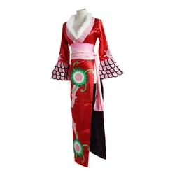 Anime One Piece Cosplay Boa Hancock kimono Cosplay Cheongsam Dress Women Halloween Costume for Party Anime One Piece Cosplay Boa Hancock kimono Cosplay Cheongsam Dress Women Halloween Costume for Party